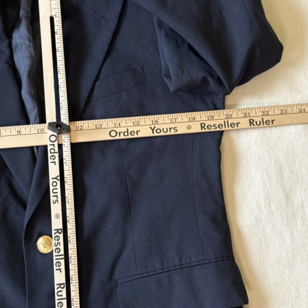 Polo University Club by Ralph Lauren Navy Blazer USA Gold Button Wool Sport Coat